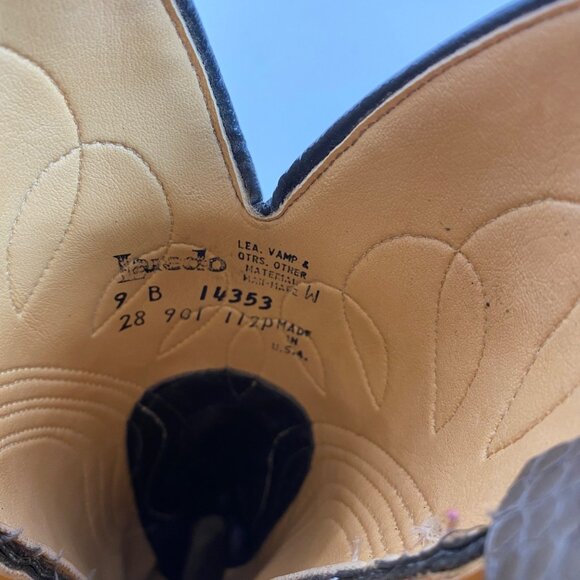 Laredo Womens Western Cowboy Brown Snakeskin Leather Boots 2" Heel Size 9 - Picture 13 of 14